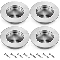 Tirador Empotrado de Acero Inoxidable Ø50mm redondo empuñaduras empotradas 4 piezas Empuñadura de Puerta Corredera para…